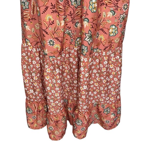 NWT Band of the Free Maxi Dress Womens S Floral Tiered Cottage Boho Flowy Smock - Picture 6 of 16